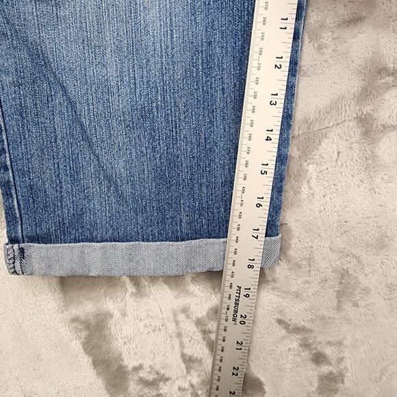 Gloria Vanderbilt Jeans Womens 14 Blue Amanda Capri High Rise Cuffed Stretch - Picture 12 of 14